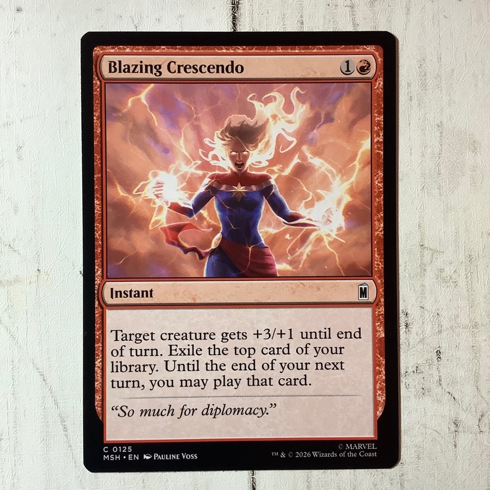 Blazing Crescendo - 0125 - Marvel Super Heroes MSH - MTG NM/M